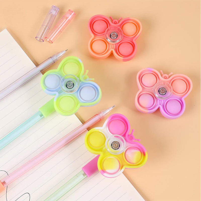 Rotating Butterfly Series Silicone Gel Pen Black 0.5mm