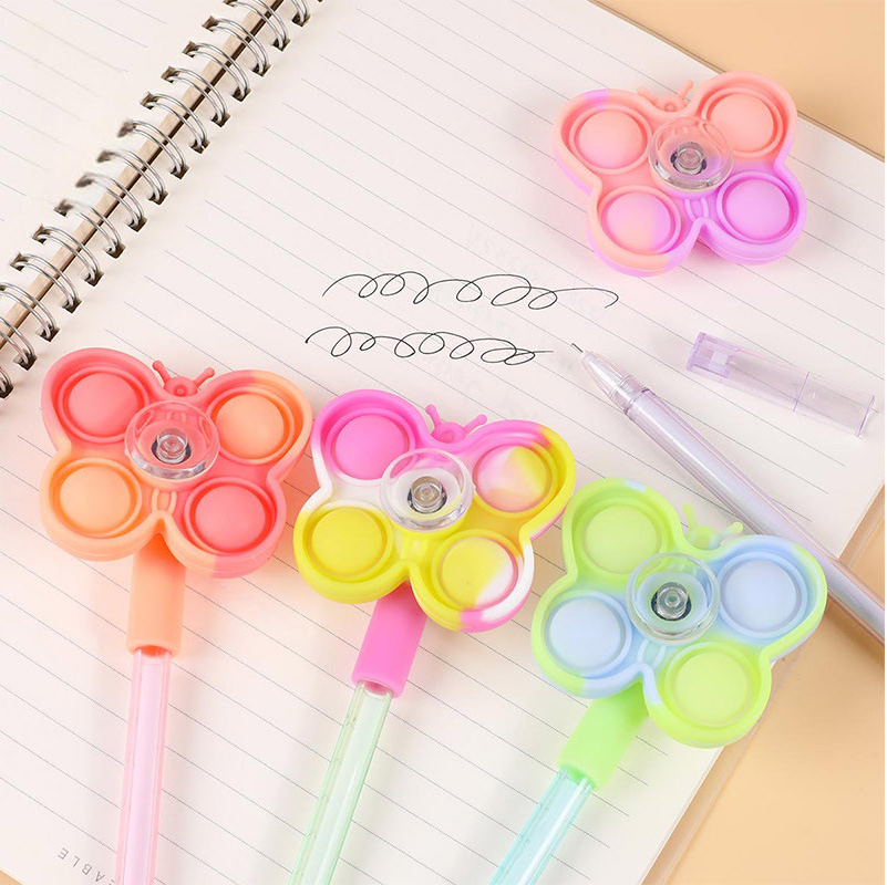 Rotating Butterfly Series Silicone Gel Pen Black 0.5mm