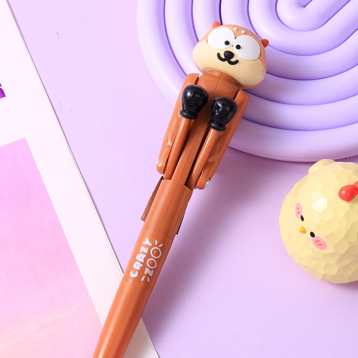 Fun Animal Boxing Cap Ballpoint Pen Black