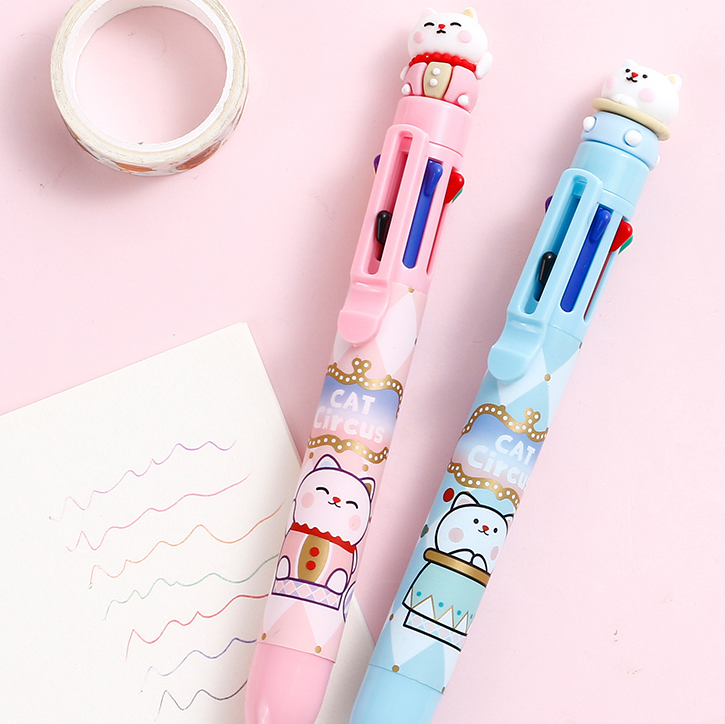 Cat Circus 8-Color Ballpoint Pen 0.7mm