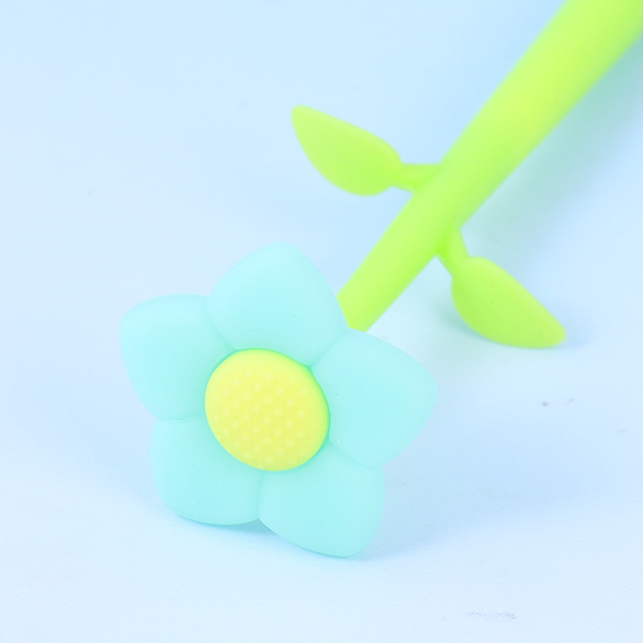 Flower Field Wiggle Gel Pen Black 0.5mm