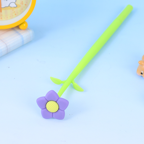 Flower Field Wiggle Gel Pen Black 0.5mm