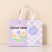 Romantic tulip square gift bag