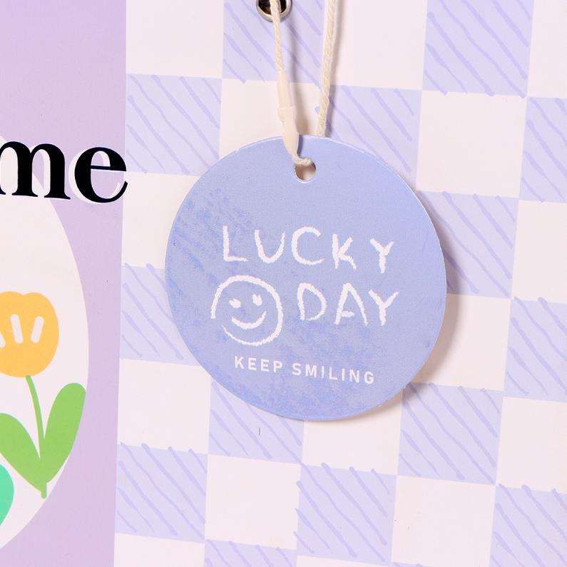 Romantic tulip square gift bag