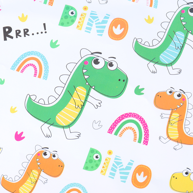 Cartoon Dinosaur Gift Wrapping Paper