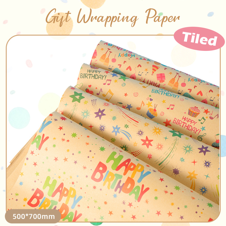 Colorful birthday party gift paper