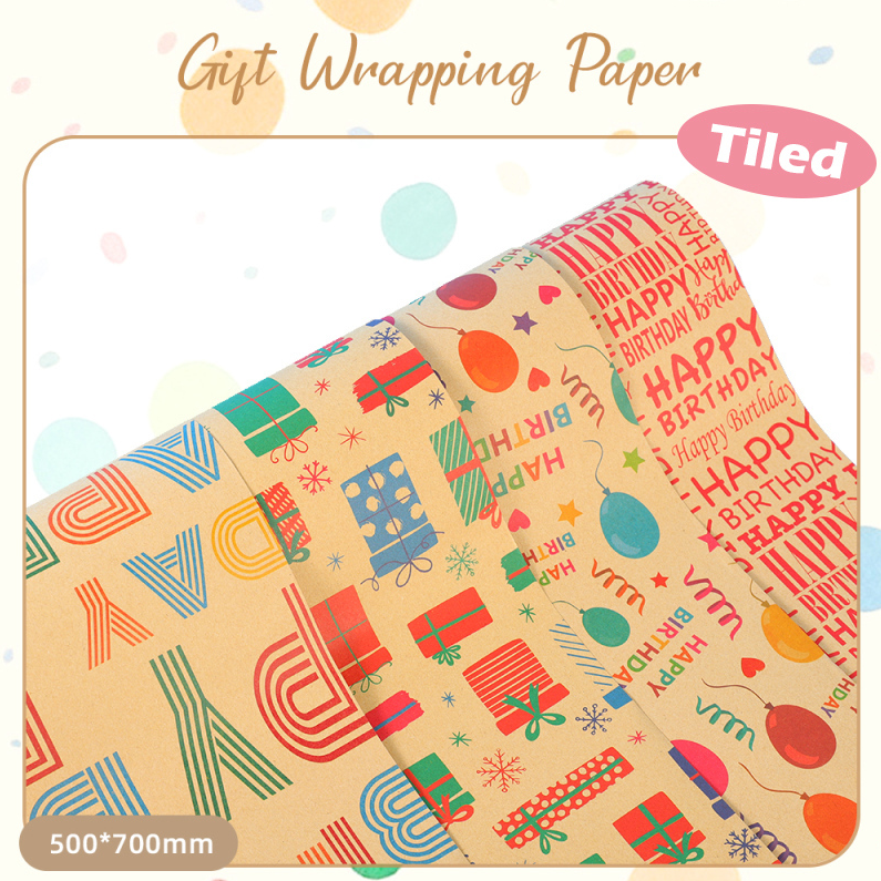 Colorful birthday vibe gift paper