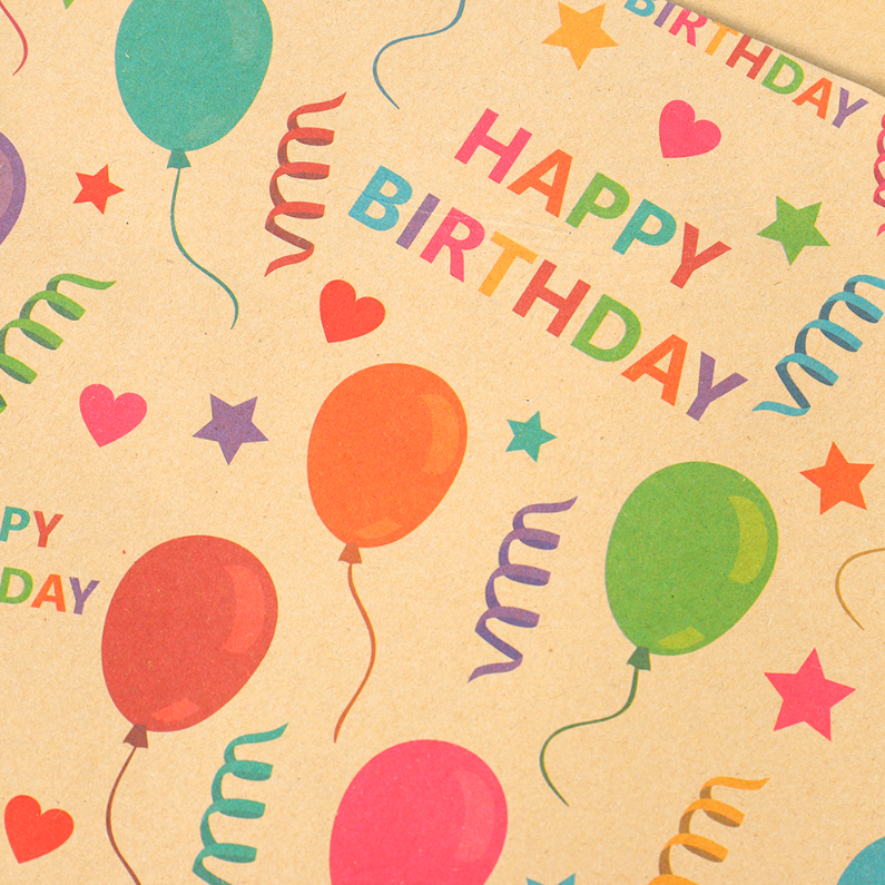 Colorful birthday vibe gift paper