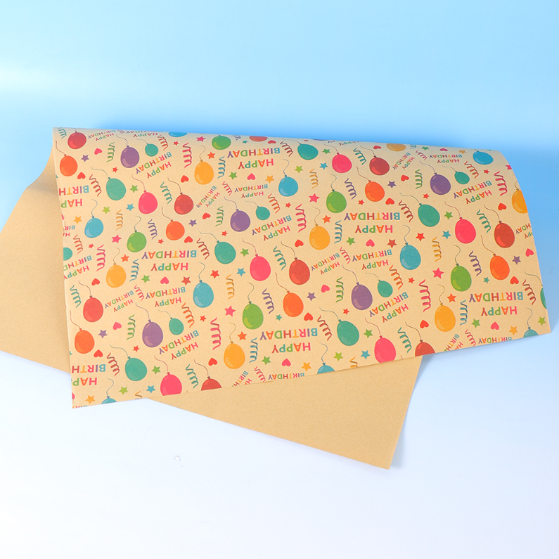 Colorful birthday vibe gift paper
