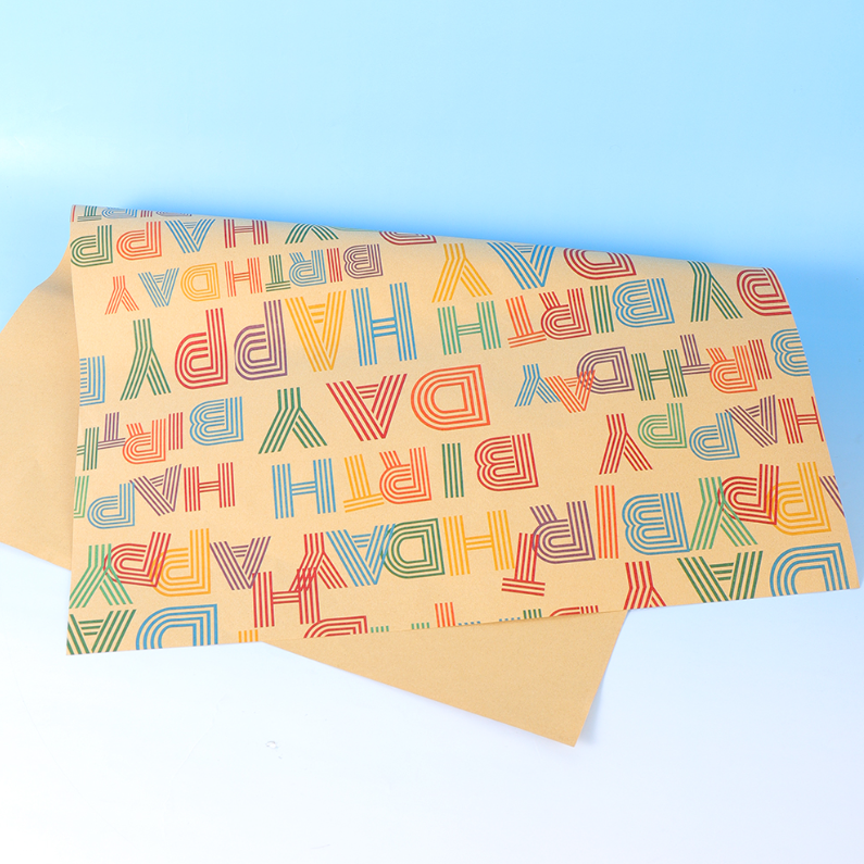 Colorful birthday vibe gift paper