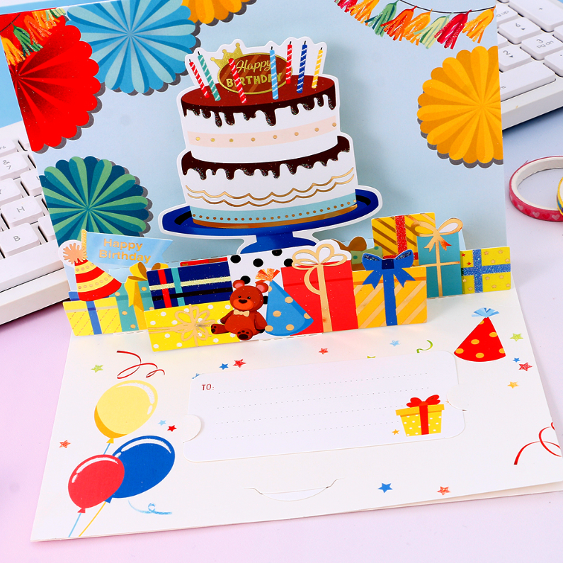 Creative Colorful Pop Up Greeting Card