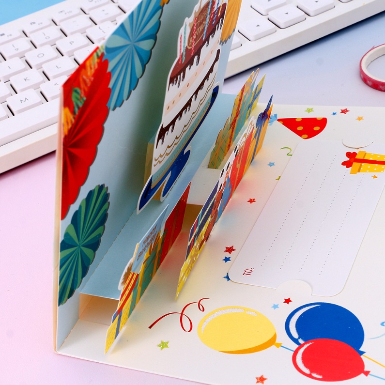 Creative Colorful Pop Up Greeting Card