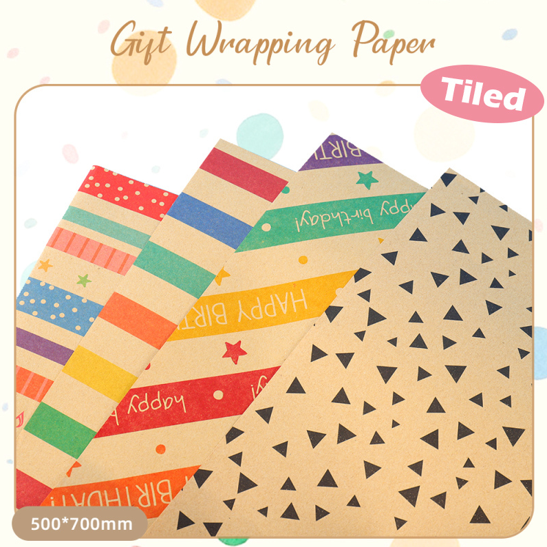 Colorful Striped Gift Wrapping Paper