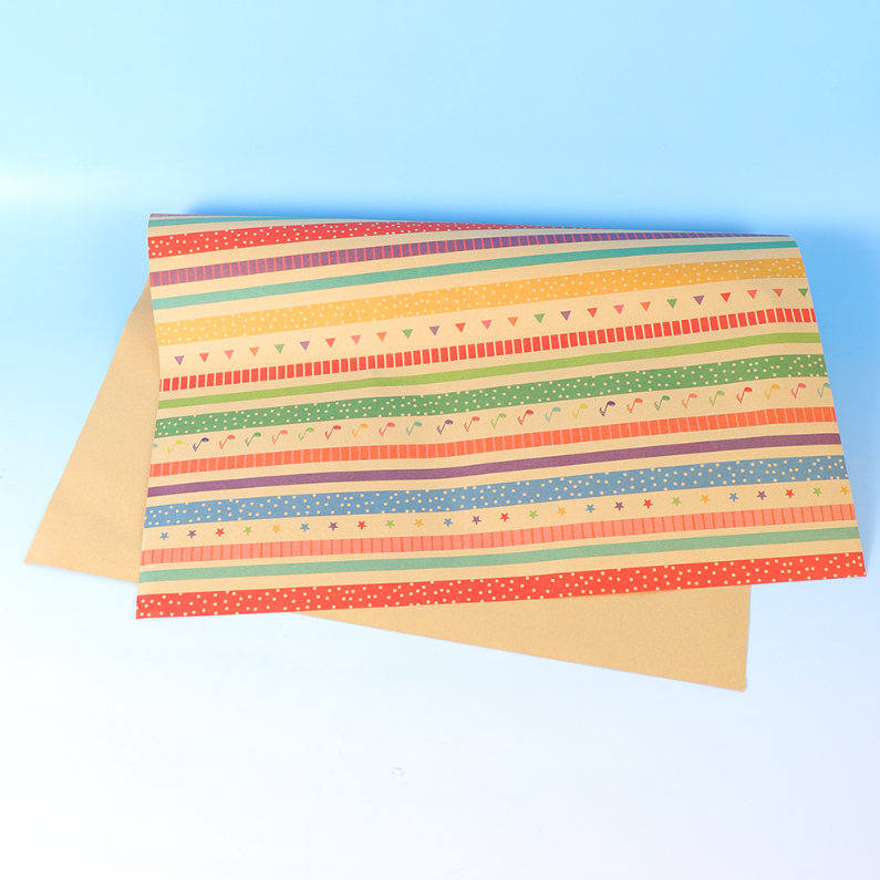 Colorful Striped Gift Wrapping Paper