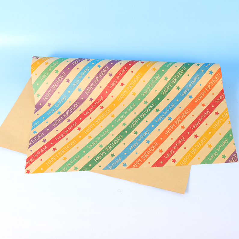 Colorful Striped Gift Wrapping Paper