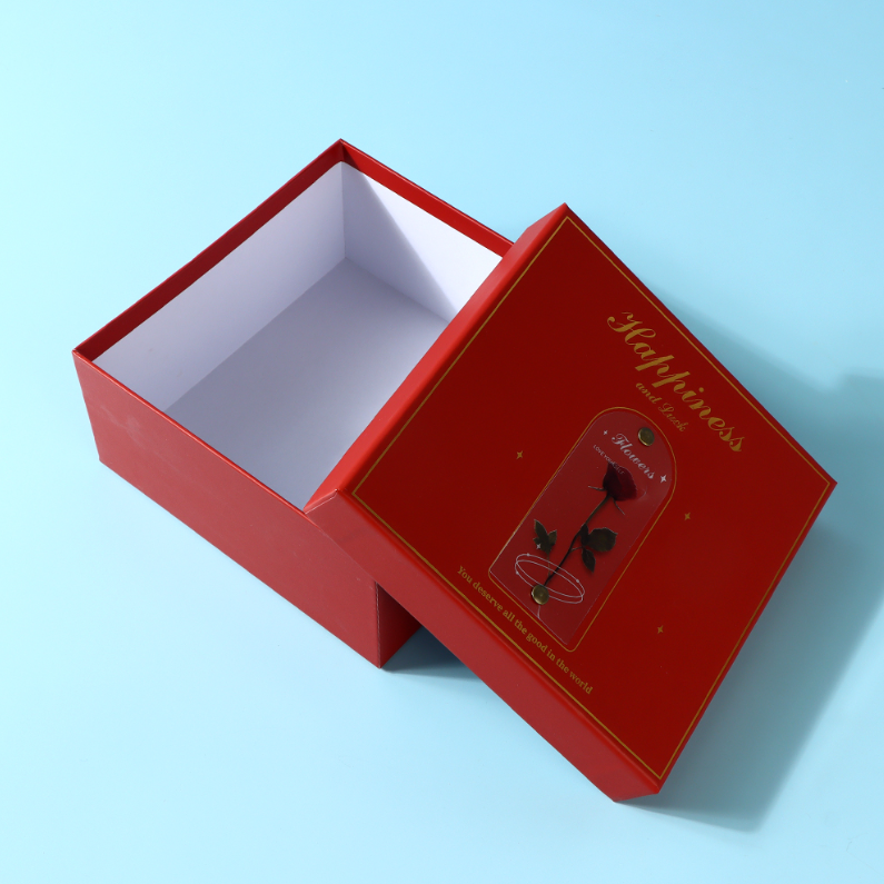 Garden Red Rose Square Gift Box (L)