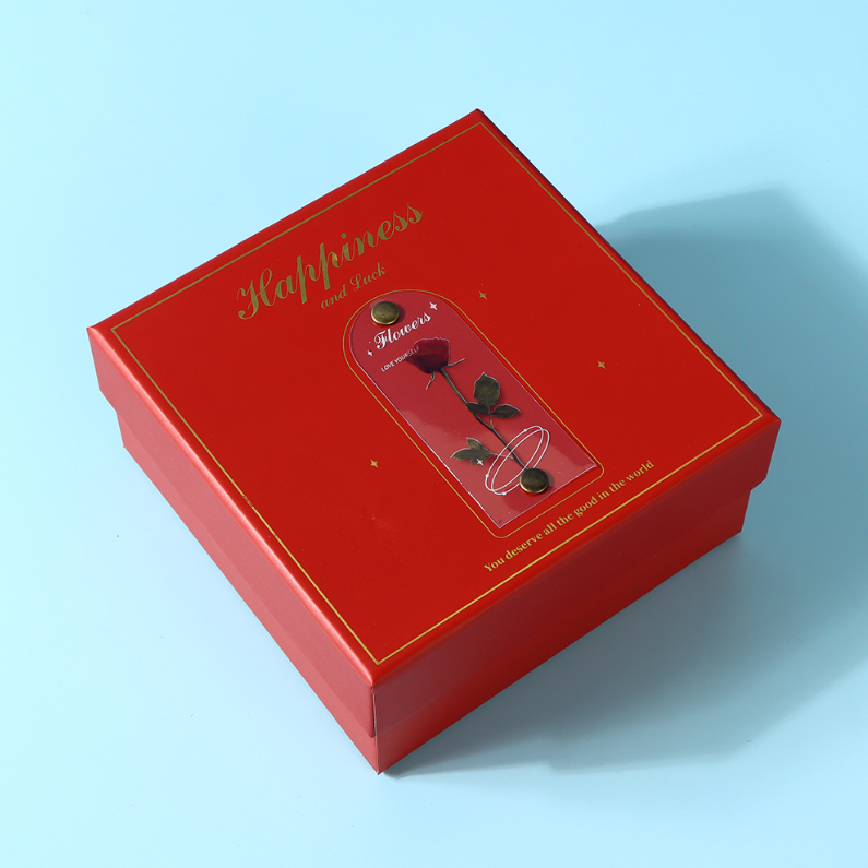 Garden Red Rose Square Gift Box (S)