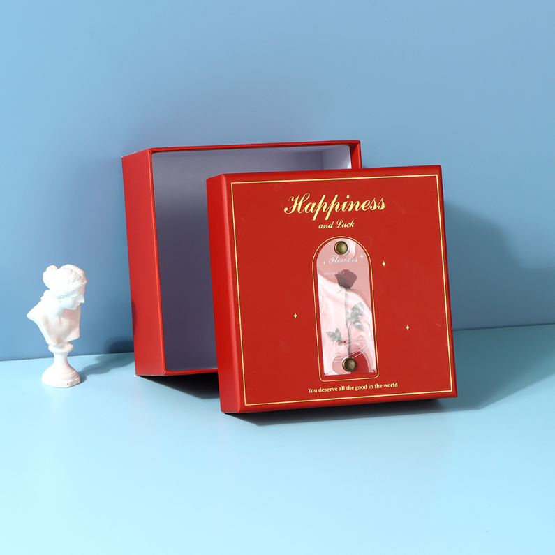 Garden Red Rose Square Gift Box (S)