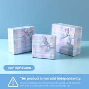 Square Purple Plaid Series Gift Box (L)