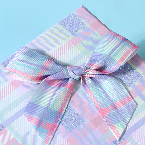 Square Purple Plaid Series Gift Box (M)
