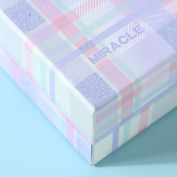 Square Purple Plaid Series Gift Box (M)