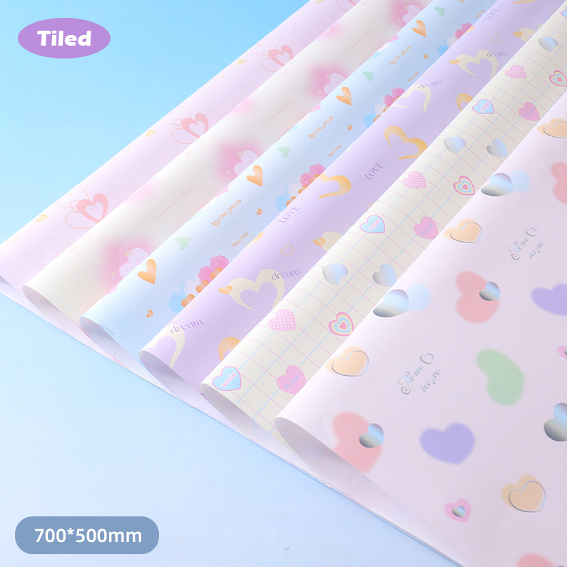 70*50CM Innermost Words Series Tiled Gift Wrapping Paper