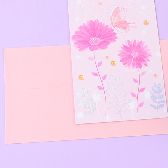Poetic Flowers Greeting Card (1129)