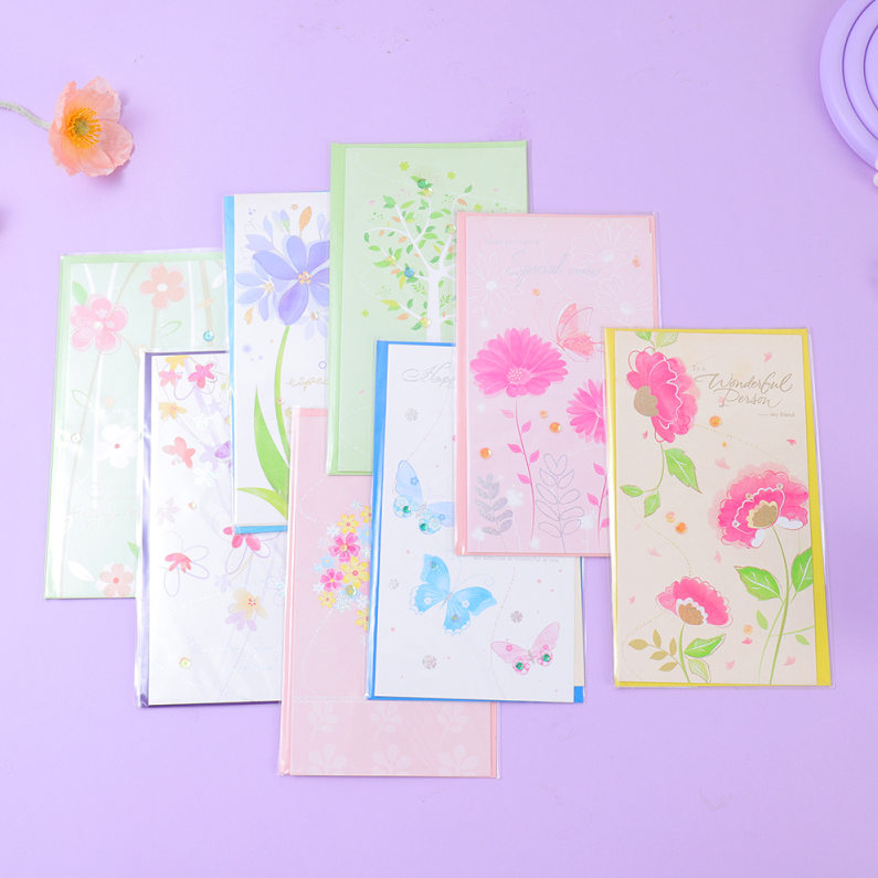 Poetic Flowers Greeting Card (1129)