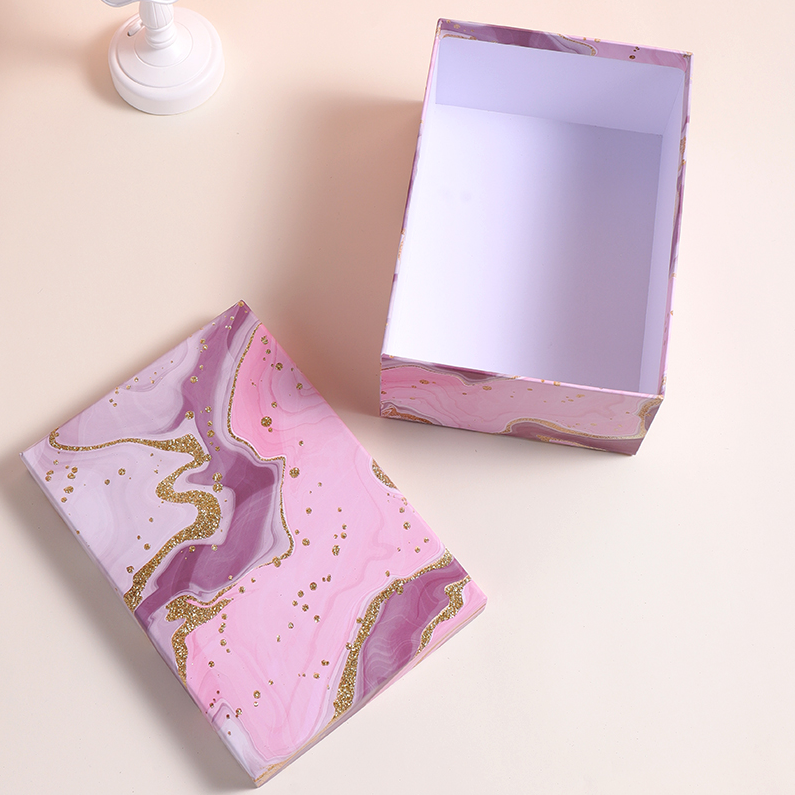 Pink-Purple Glitter Series Rectangular Gift Box (L)