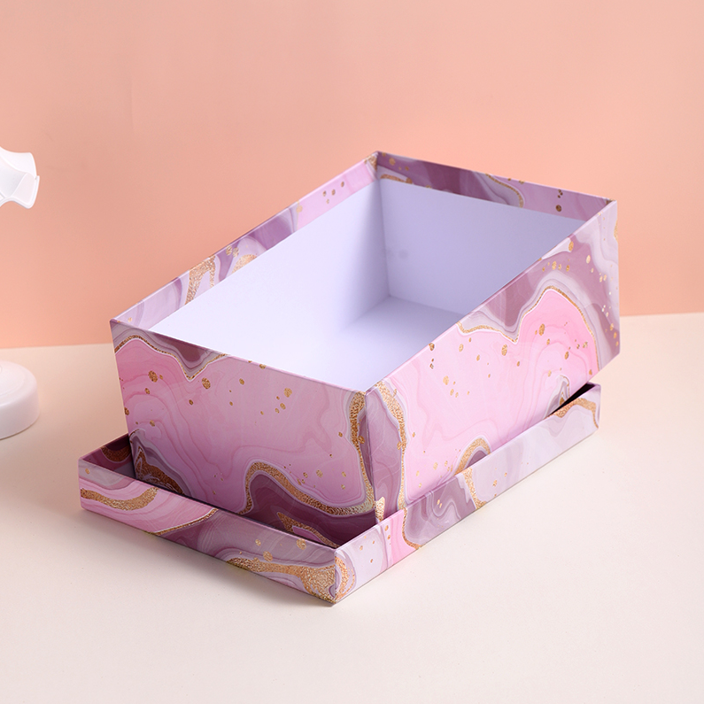 Pink-Purple Glitter Series Rectangular Gift Box (L)