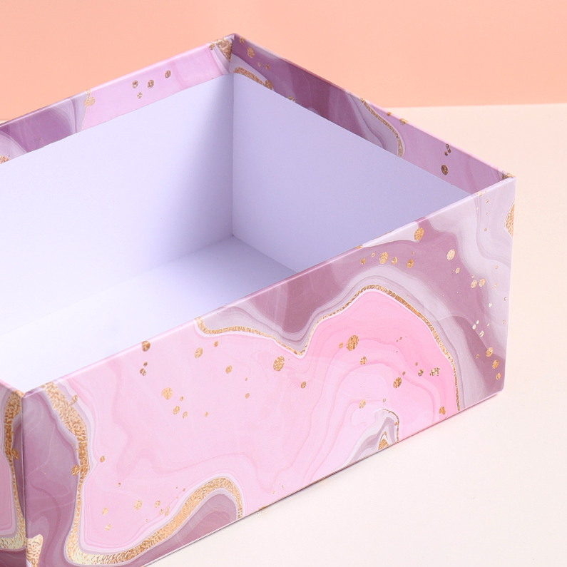Pink-Purple Glitter Series Rectangular Gift Box (L)