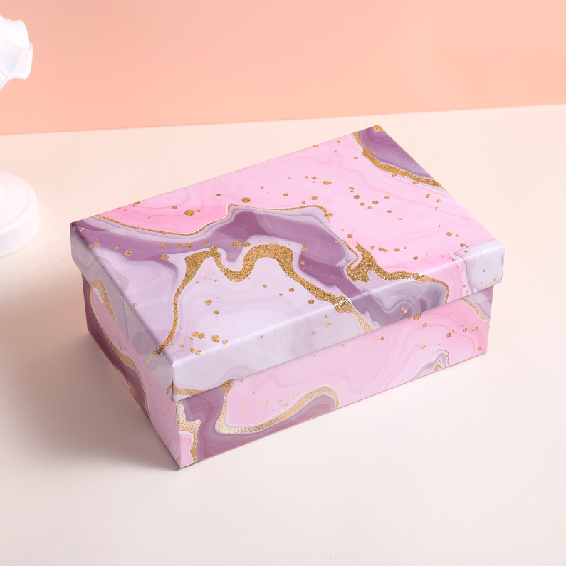 Pink-Purple Glitter Series Rectangular Gift Box (M)