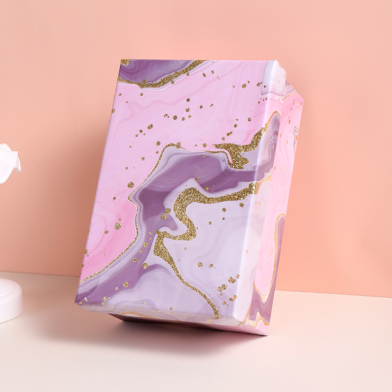 Pink-Purple Glitter Series Rectangular Gift Box (M)