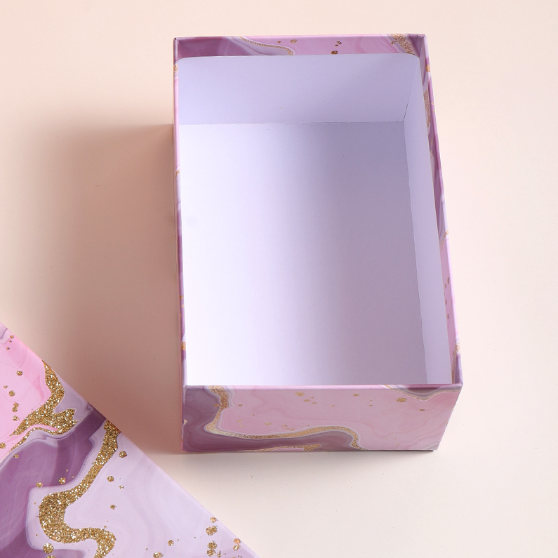 Pink-Purple Glitter Series Rectangular Gift Box (M)