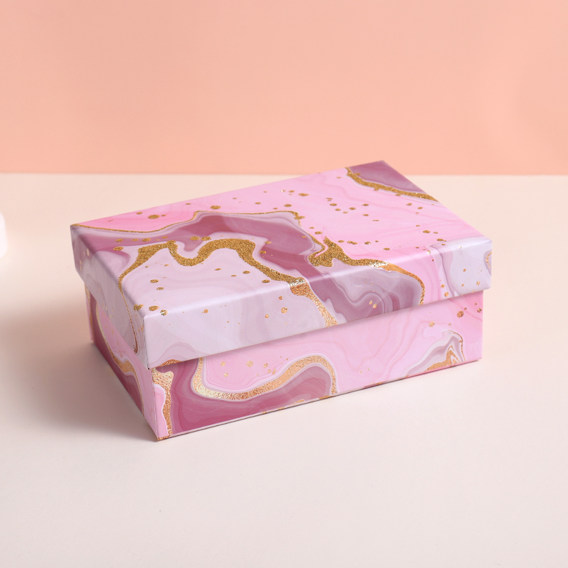 Pink-Purple Glitter Series Rectangular Gift Box (S)