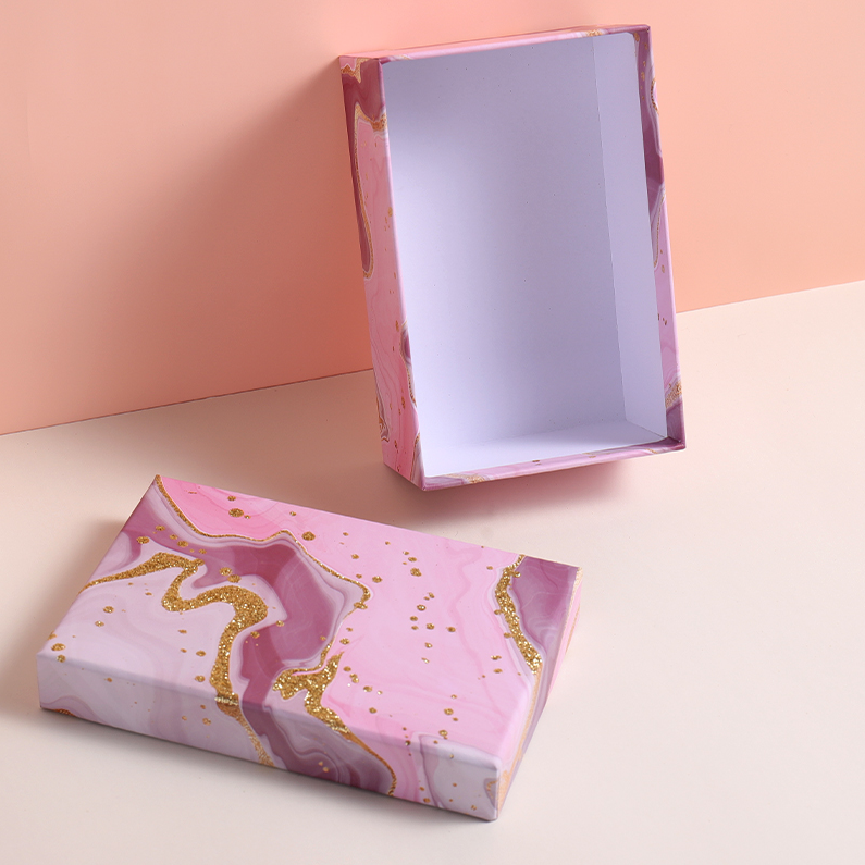 Pink-Purple Glitter Series Rectangular Gift Box (S)
