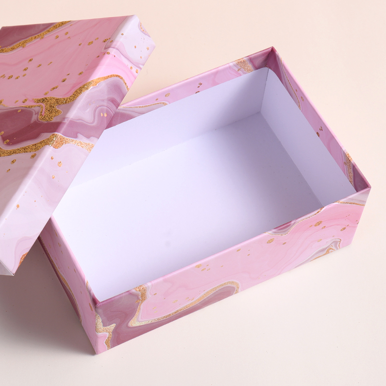 Pink-Purple Glitter Series Rectangular Gift Box (S)
