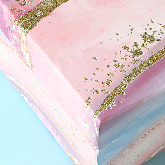 Pink Glitter Series Rectangular Gift Box (S)