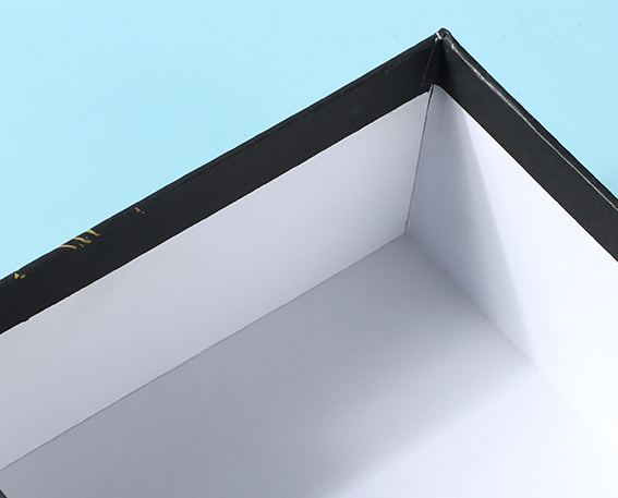 Golden Marble Pattern Black Square Gift Box (L)
