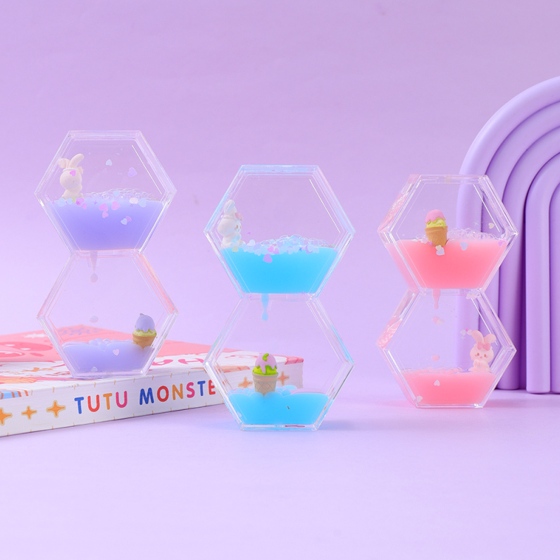 Ice Cream Bunny Liquid Motion Bubbler Timer