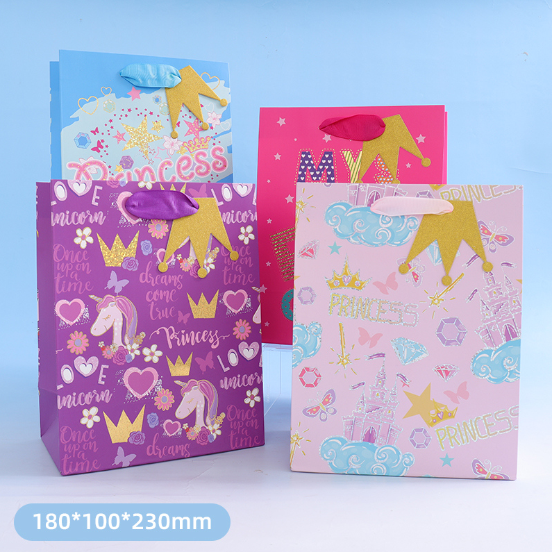 Vertical Exquisite Princess Paper Gift Bag - S