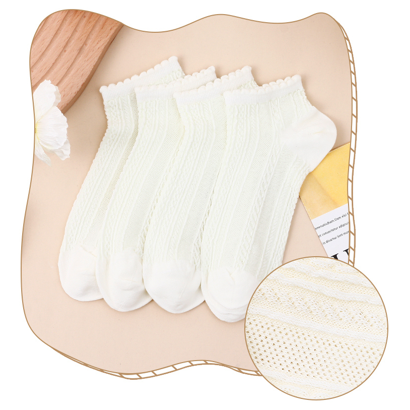 2 pairs of comfortable Women's socks with Solid Lace (mixed)