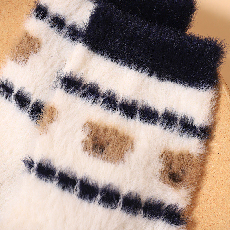 Fluffy puppy series women's mid-tube socks