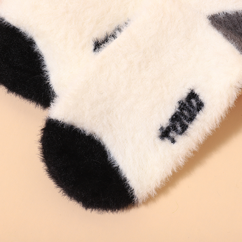 Fluffy rabbit series women's mid-tube socks