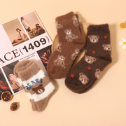 Hairy bear series women's mid-tube socks