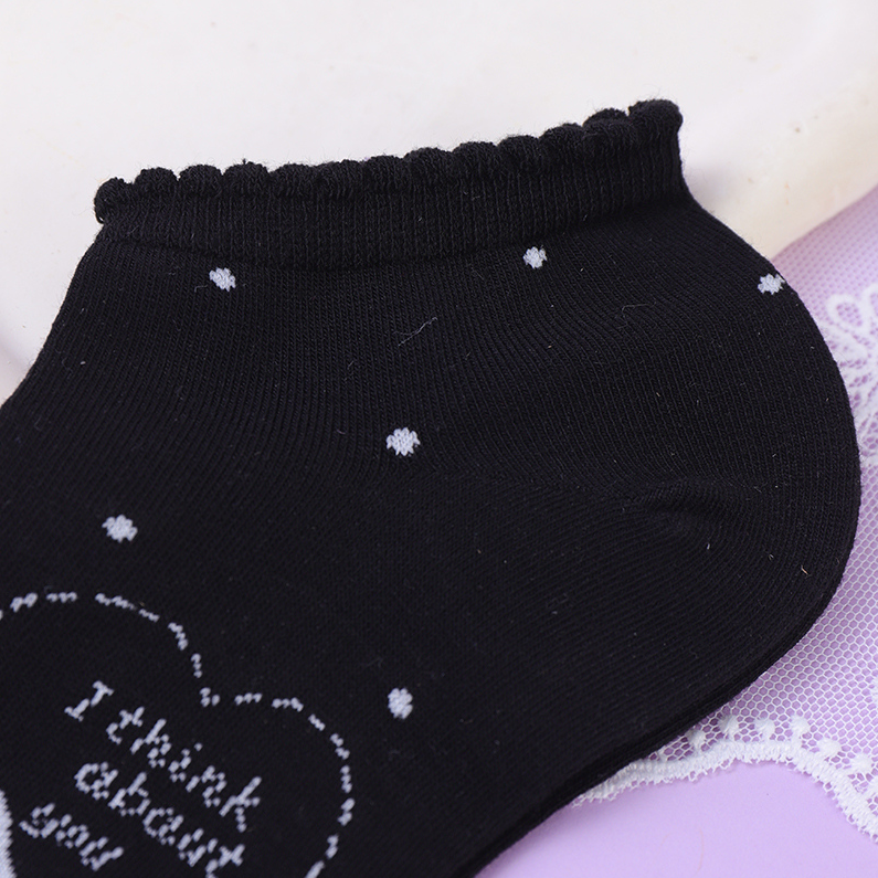 Black series Bow Socks for women (3 pieces)