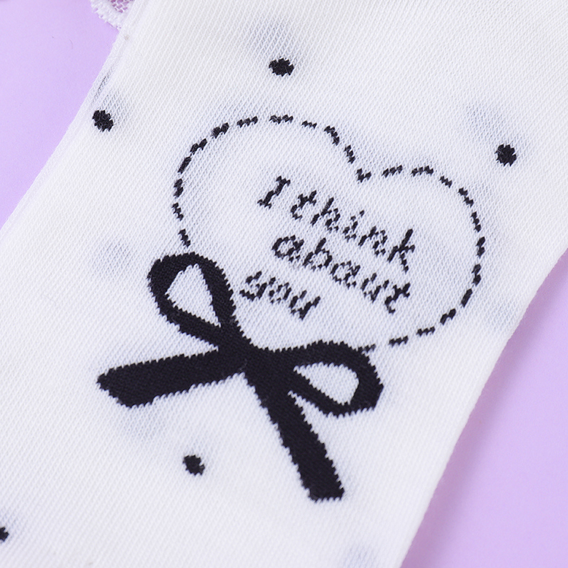 Women's socks with White Bow Series (3 pieces)