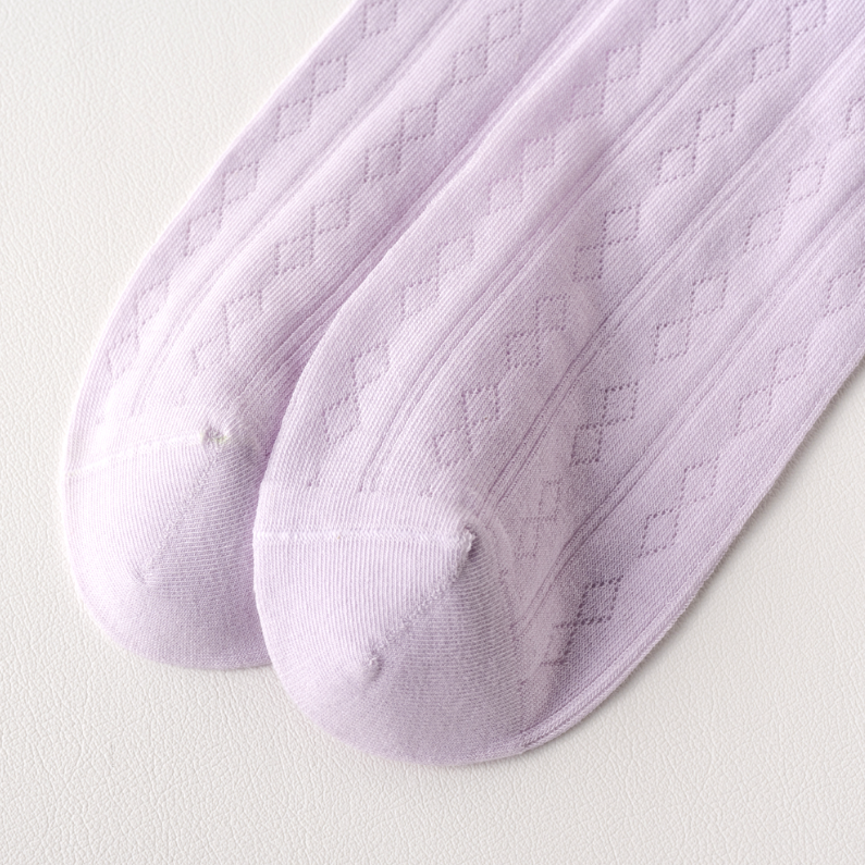 2 pairs of elegant purple breathable comfortable women's mid