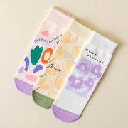 1 Double Spring Flower Sea Antibacterial Couple Socks (mixed