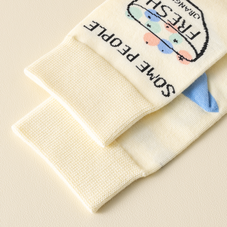 1 Double set of cute illustration antibacterial couple Socks